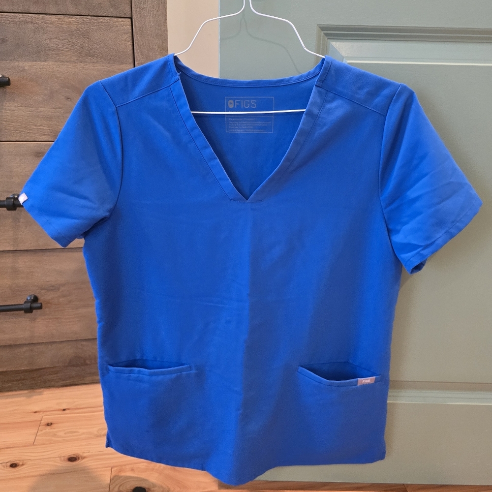 Royal blue Figs Scrub Top